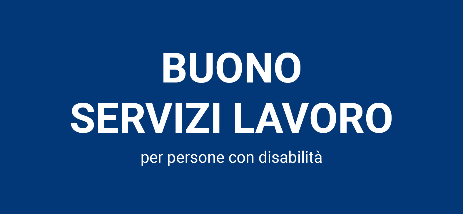 progetto buono servizi lavoro disabilità