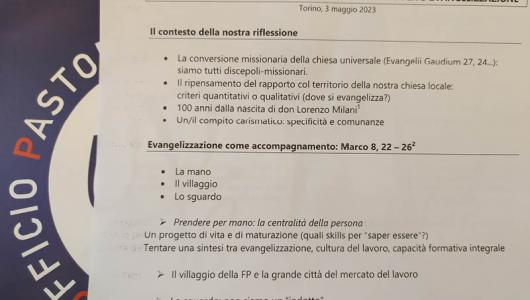 La Formazione Professionale come strumento di Evangelizzazione